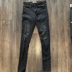 Banana Republic Black Distressed Skinny Jeans | Tall 34” inseam
